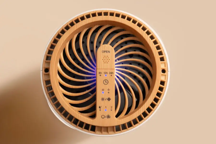 Tombol layar sentuh yang elegan dan ditandai dengan lampu LED untuk memudahkan pengaturan 	seperti waktu 6, 12 hingga 24 jam.