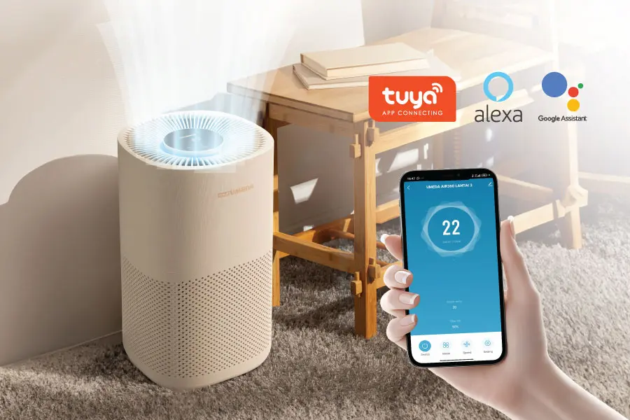 Dapat dioperasikan menggunakan TUYA, Amazon ALEXA dan
Google Assistant pada smartphone.