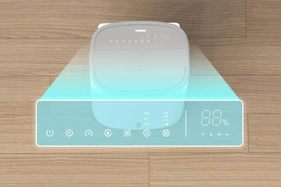 The Smart Control menampilkan data humidity display
secara real-time, akurat dan aktual.